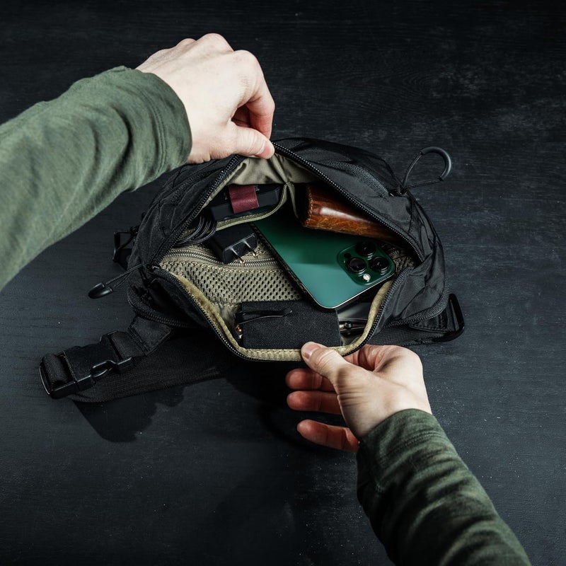 Eberlestock Bando Bag - Tactical Men's Fanny Pack w/Adjustable Waist Belt, Zippered Pockets, Compact Lightweight Belt Bag - Image 4